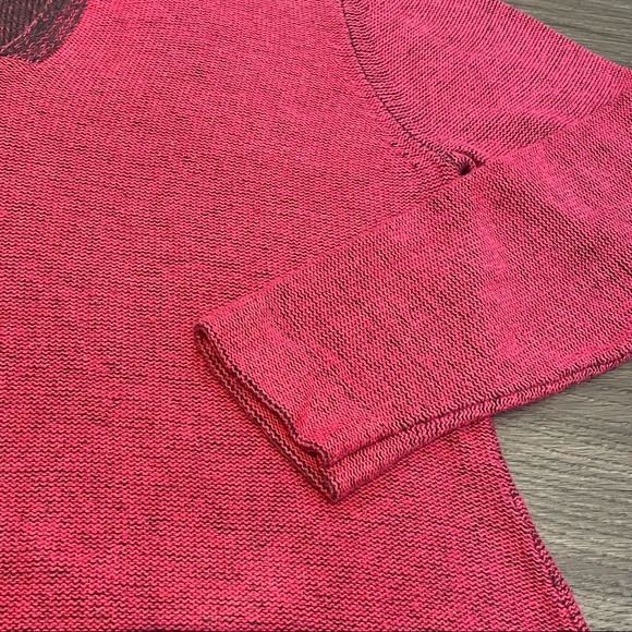 XL Pink long sleeves knitted sweater Variations - Picture 6 of 6